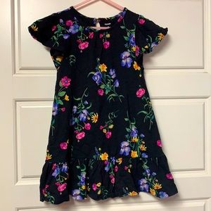 Girls floral cotton dress, sz 5T